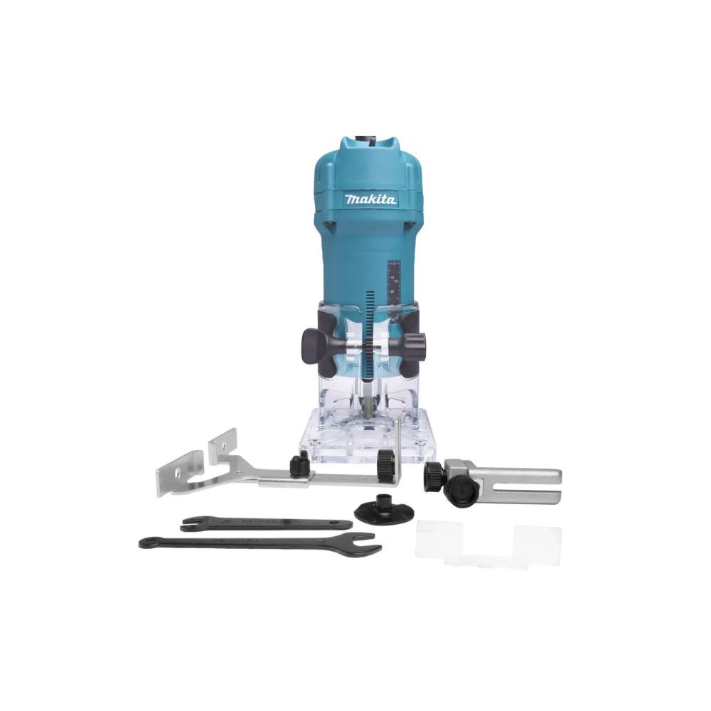 Tupia Elétrica 6mm 127V com Base Articulada para Acabamento Preciso em Madeira - 3709 - Makita