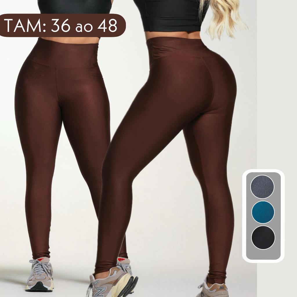 Legging Fitness Feminina Cós Alto Compressão Modeladora 36 ao 46 em Oferta na Shopee