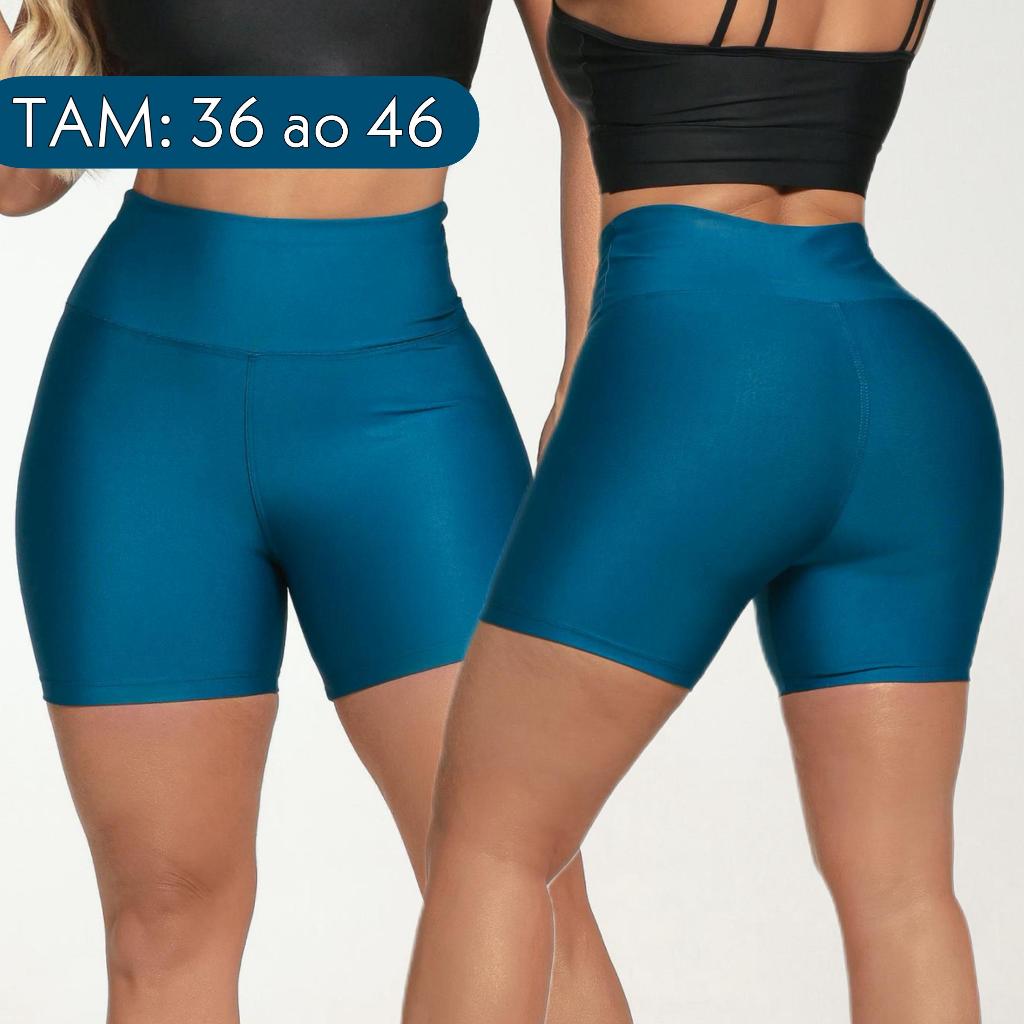 Short Fitness Cós Alto, Alta Compressão , Feita no Suplex Power, Short Academia, Short Modelador