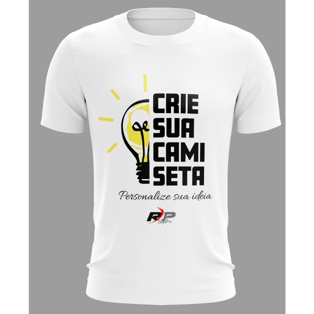 RP Styllus camisetas personalizada masculino ou feminino 100% poliéster Dryfit
