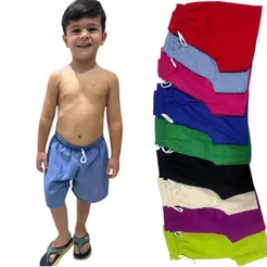 Short Infantil LINHO Verão Estiloso Cores Incríveis 2 ao 10