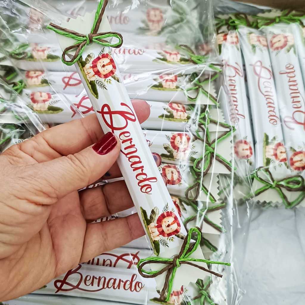 JUJUBA PERSONALIZADA SAFARU - LEMBRANCINHA ANIVERSARIO - MATERNIDADE - FESTA- BATIZADO - CHÁ REVELACAO