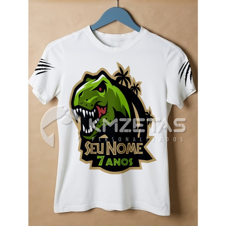 Blusa Dinossauro Tiranossauro Rex Infantil Adulto Personalizada