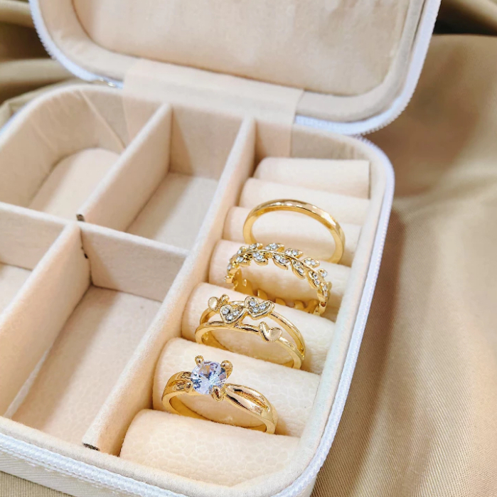 Kit 4 Anel estilo Delicado Atacado Banho Verniz Bijuteria em Oferta na Shopee