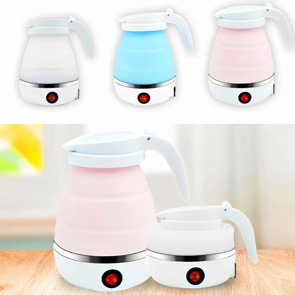 Jarra Chaleira Eletrica Retrátil 600ml 110v / 220v Silicone Esquentar Leite Café Chá em Oferta na Shopee