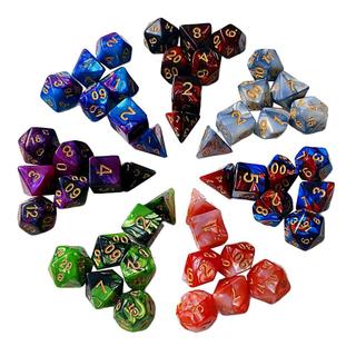 Kit de dados RPG Perolado 7 dados D&D