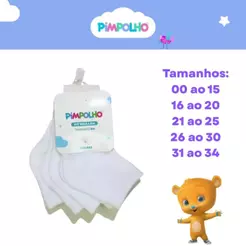 Kit meia infantil BRANCA menino menina Pimpolho