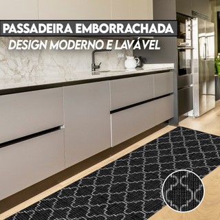 Passadeira Emborrachada E Antiderrapante Cozinha De Qualidade Cor Café