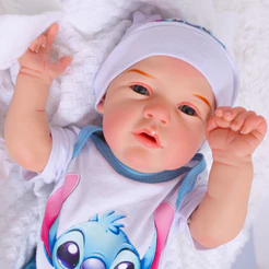 Bebê Reborn Boneco Realista Menino Original de Silicone Pode Dar Banho
