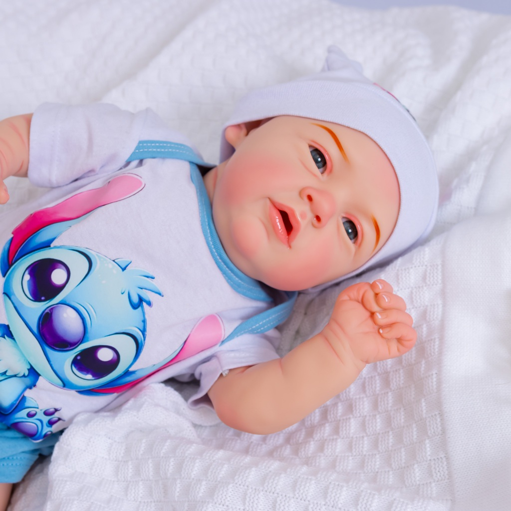 Bebê Reborn Menino Realista Original de Silicone Pode Dar Banho