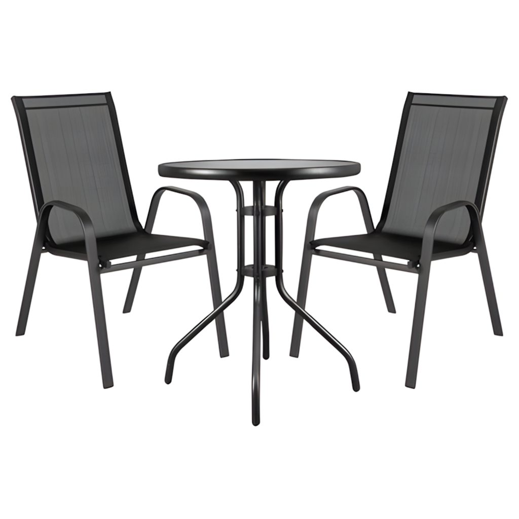 Conjunto De Mesa Com 2 Cadeiras Empoli Em-6021 Para Jardim