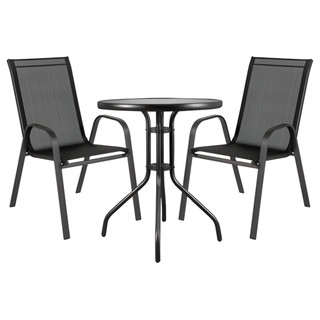 Conjunto De Mesa Com 2 Cadeiras Empoli Em-6021 Para Jardim