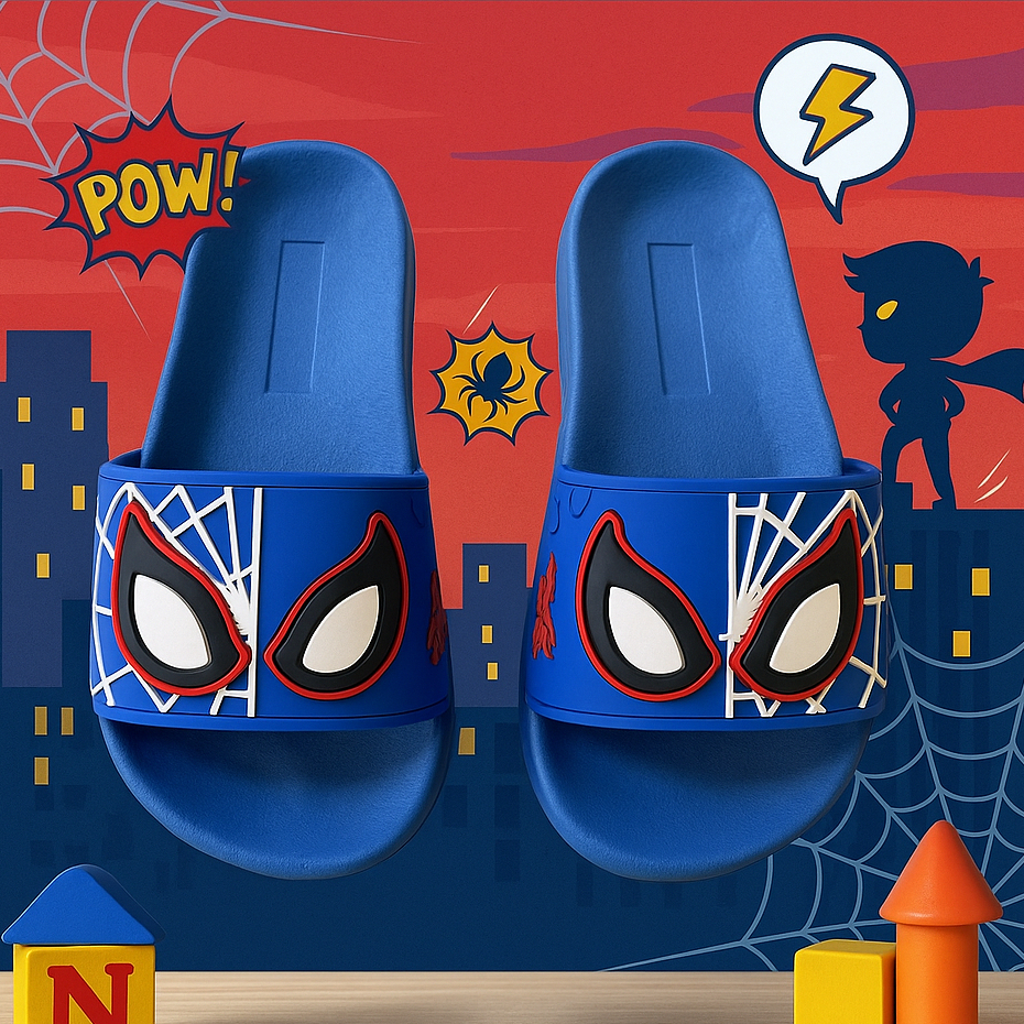 Chinelo Slide Infantil Menino Homem Personagem Aranha Menino Antiderrapante Promoção
