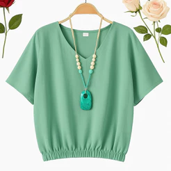 Camiseta/Blusa feminina moda fashion tecido duna com elástico Moda 2026
