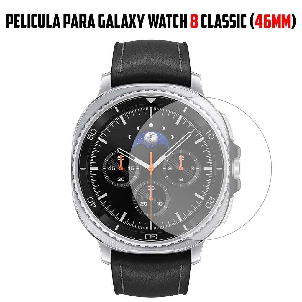 Película de vidro temperado para Smartwatch Samsung Galaxy Watch 8 Classic (46mm) Proteção Tela