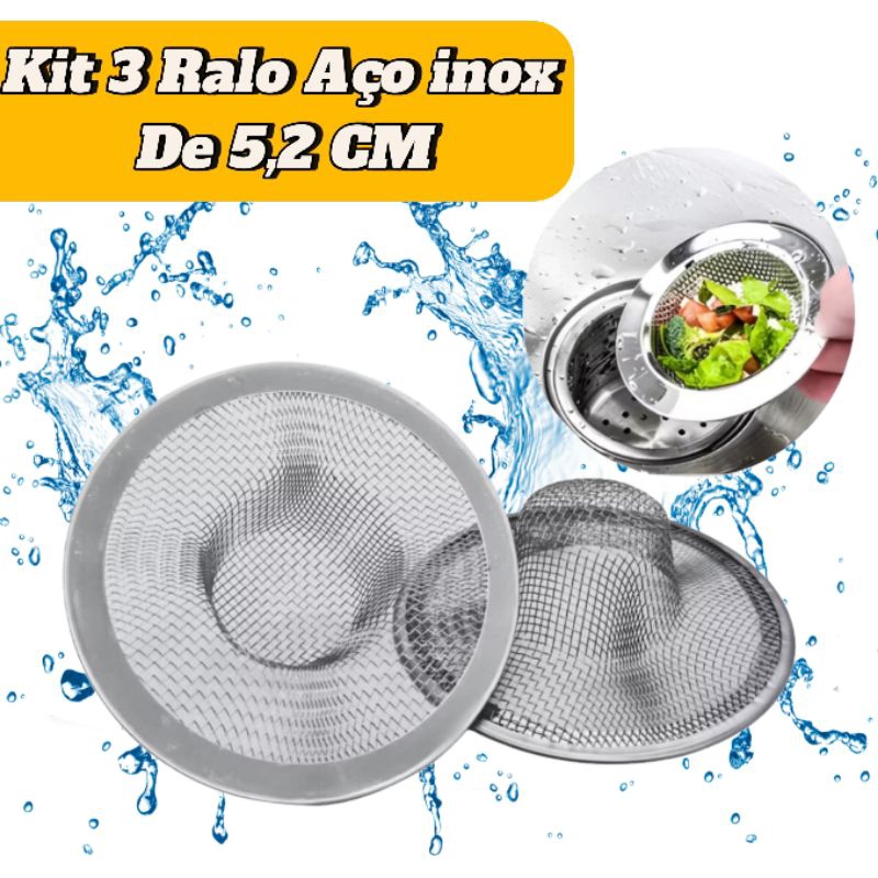 Ralo Ralinho Pia Inox Cozinha Banheiro 5,2cm Multiuso Universal em Oferta na Shopee