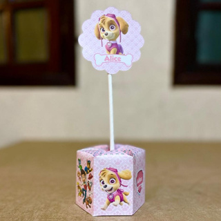 10 Unidades Centro de Mesa Skye Com Nome e Idade Personalizado  Para  Festa  Lembrancinha em Oferta na Shopee