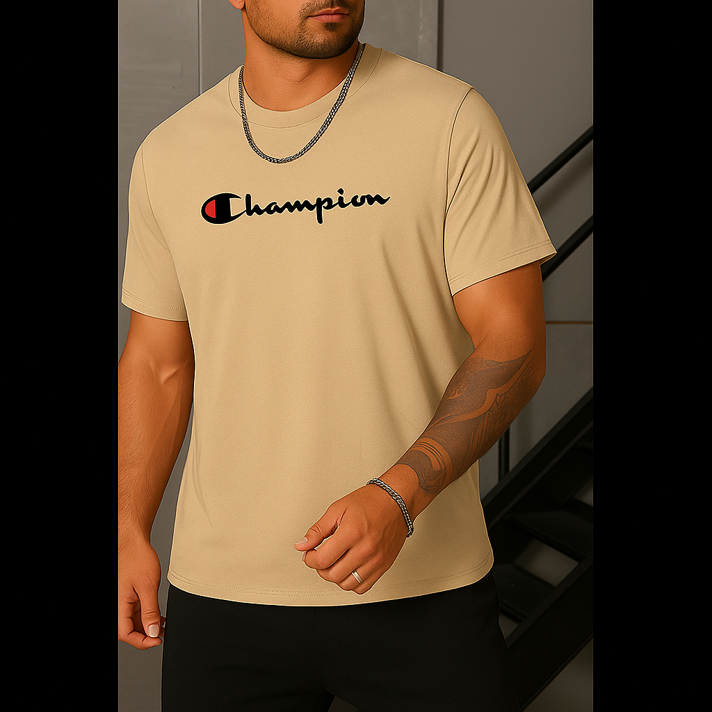 Camisa Masculina 100% Algodão 30.1 Malha Premium Camiseta Masculina Blusa Masculina Champion