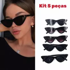 Kit de Óculos Gatinho Festas Casamentos Despedidas Pretos