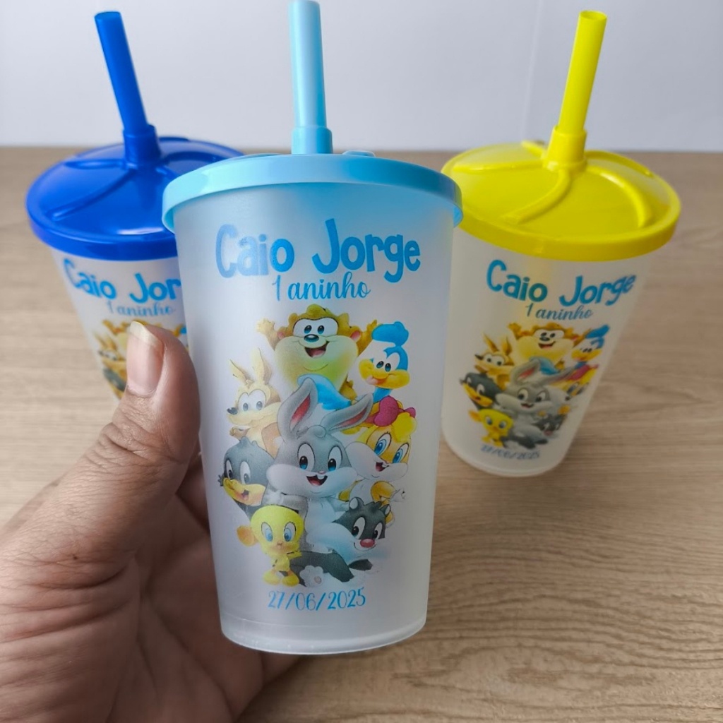 Copo Ecológico Personalizado  Baby Looney Tunes Lembrancinhas de Aniversário infantil