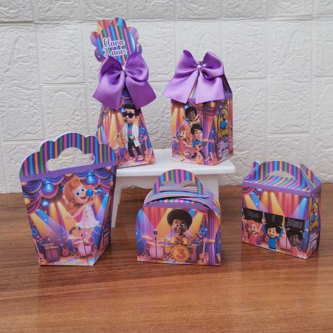 PEGUE E MONTE - Kit Festa Personalizados TRES PALAVRINHAS   Lembrancinhas Caixinhas para Aniversário