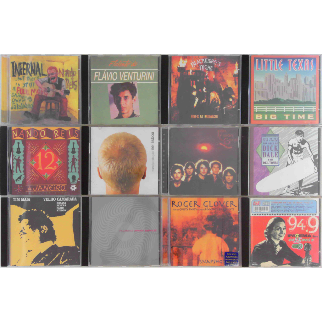 Lote de 12 CDs - Nando Reis, Dick Dale, Roger Glover, Ian Gillan Band, Blackmore's Night
