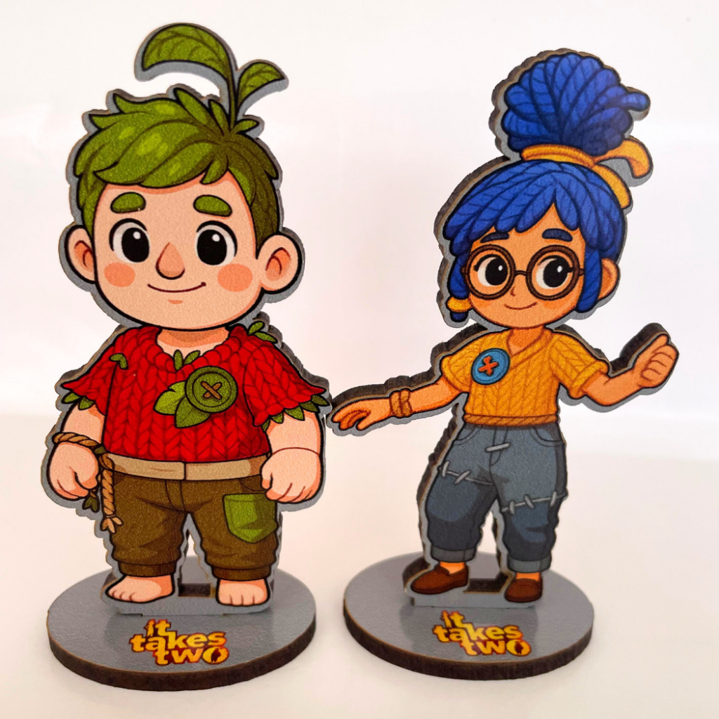 Totem It Takes two cody e may gamer decoração presente gemer para setup estante jogos de casal em Oferta na Shopee