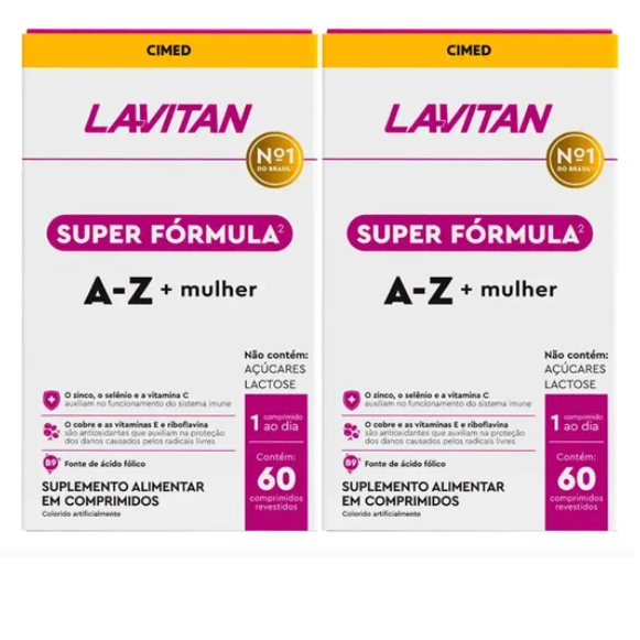 Kit 2 Lavitan AZ Mulher Super Fórmula 60 Comprimidos - Cimed