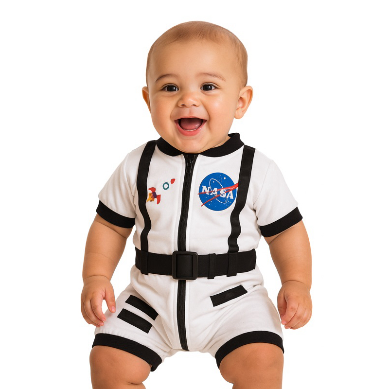 fantasia menino aniversário mesversário astronauta de calor