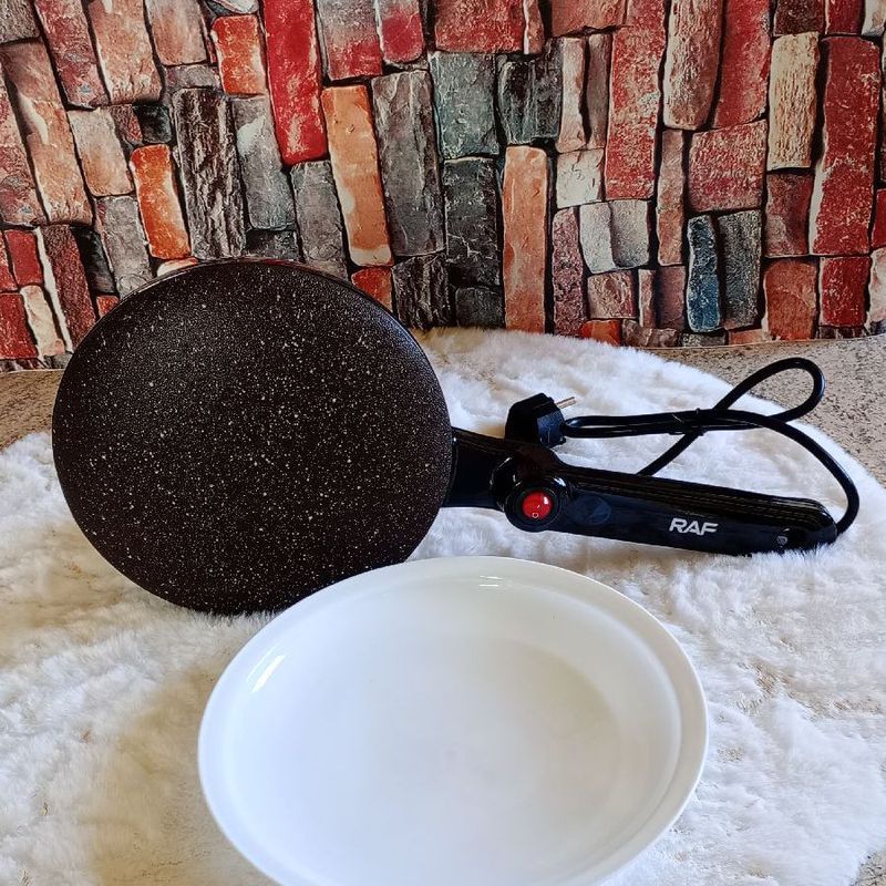 Panquequeira Elétrica 110V PRETA Tapioqueira Crepioca Omeleteira Envio Imediato