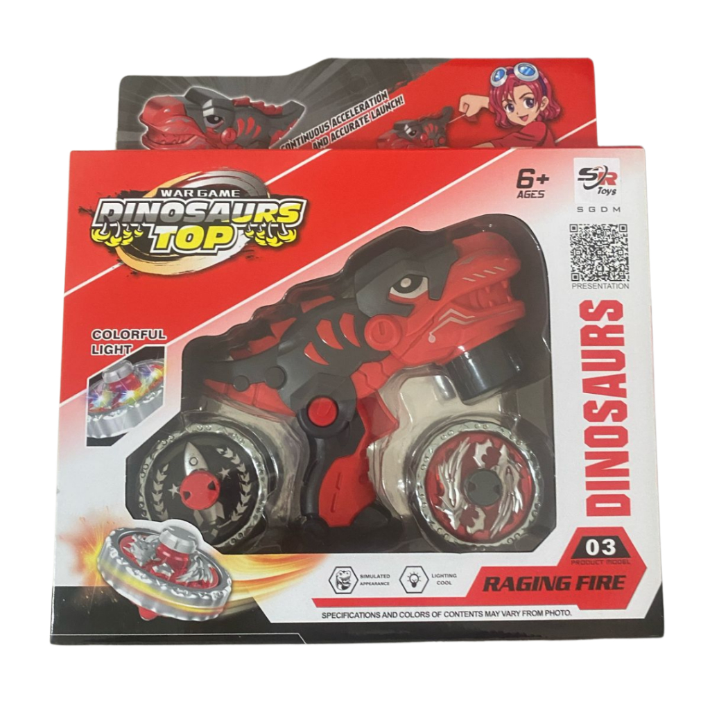 BEYBLADE DINOSSAURO 🦕 COM LANÇADOR DE DINOSSAURO E 2 BEYBLADES