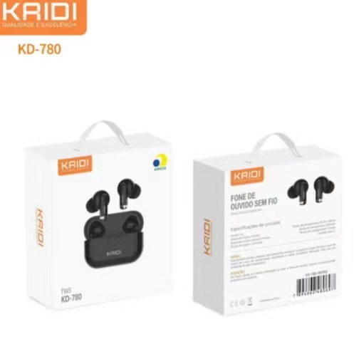 Fone de Ouvido Sem fio Bluetooth TWS Kaidi KD-780 em Oferta na Shopee