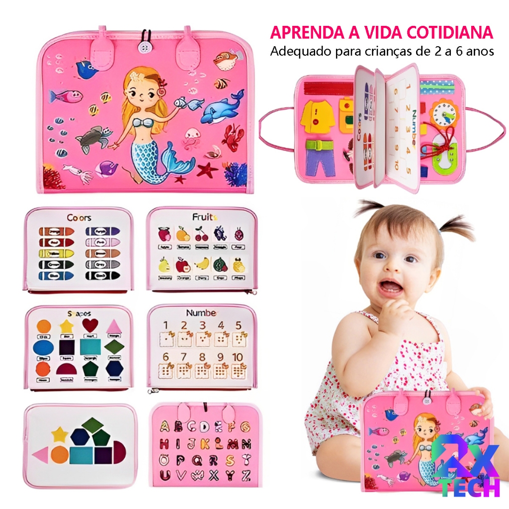 Placa Ocupada Educacional Precoce Montessori Para Crianças Brinquedos Sensoriais Habilidades De Vida Aprendendo Aniv