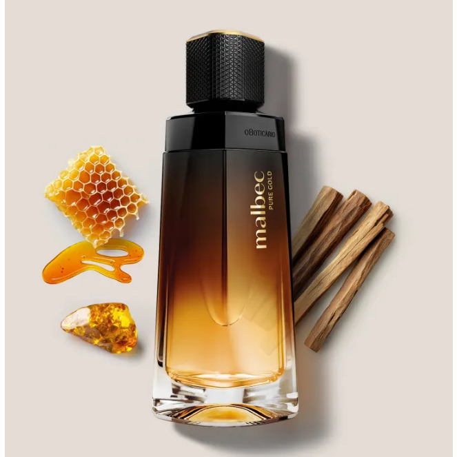 Malbec Pure Gold Colônia 100ml - Perfume Amadeirado Ambarado Masculino De O Boticário