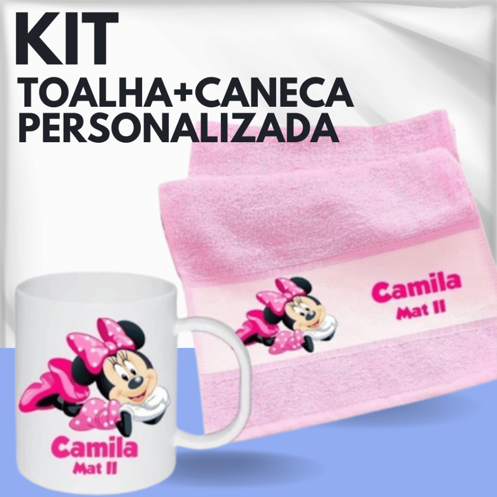 Kit Infantil Caneca de Plástico Personalizada e Toalha de Boca Personalizada Com Tema Nome e Foto em Oferta na Shopee