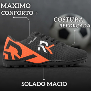 Chuteira Society Esportiva Com Solado Costurado Super Confortável Lançamento RK01 em Oferta na Shopee