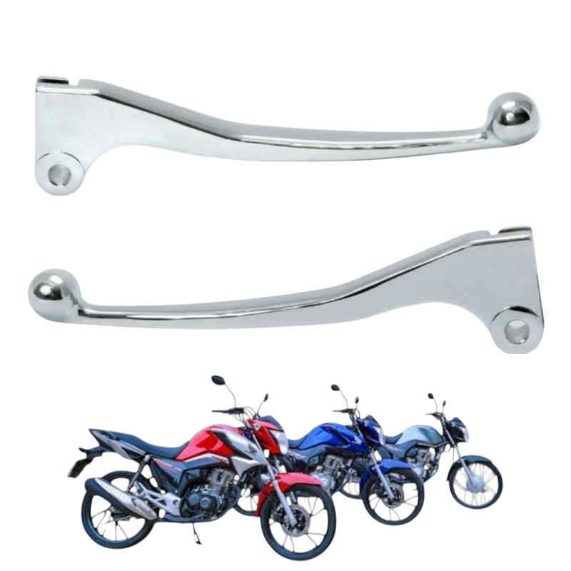 Manete Freio Lona + Embreagem Titan Cg Fan 125 150 160 Cromado em Oferta na Shopee