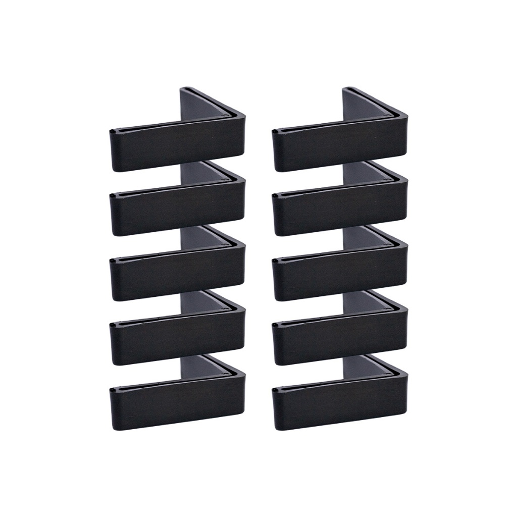 Sapata L 30x30mm Plastica Para Pe De Prateleira Kit 15 Peças