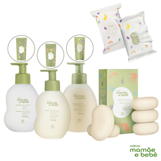 Linha Mamãe e Bebê Natura: Shampoo, Condicionador, Sabonete Líquido/Barra, Saboneteira ou Lenços Umedecidos em Oferta na Shopee