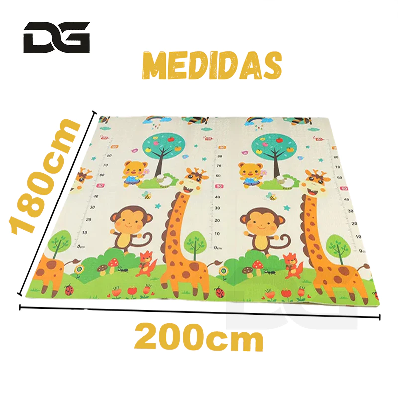 Tapete Infantil Emborrachado Dupla Face 200x180cm Anti Impacto para Bebê — foto 2