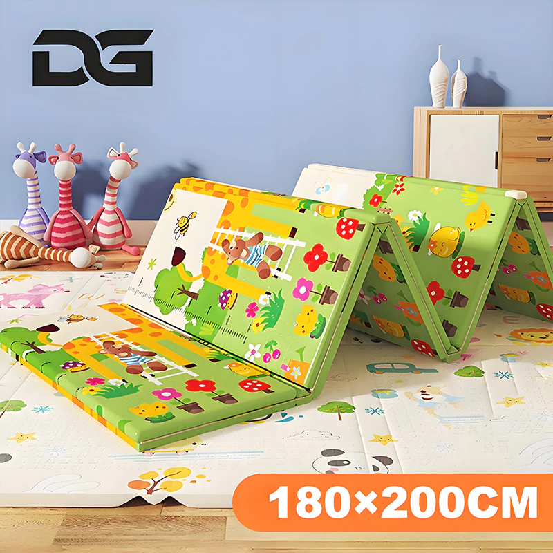 Tapete Infantil Emborrachado Dupla Face 200x180cm Anti Impacto para Bebê