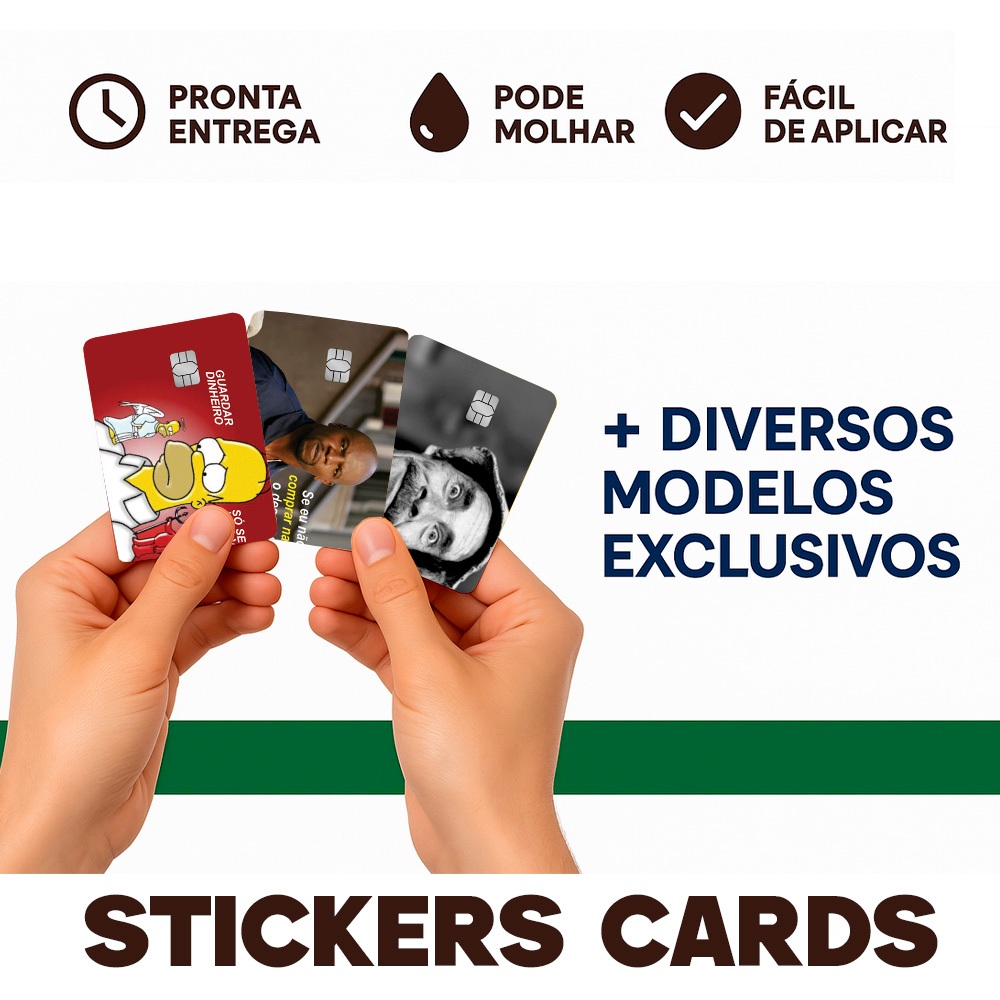 Adesivos Para Cartões de Creditos e Debitos Varios Modelos
