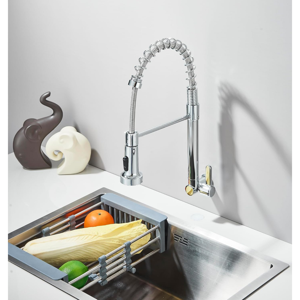 Torneira De Cozinha Gourmet Com Mesa Removível/Pulverizador De Parede Aço Inox