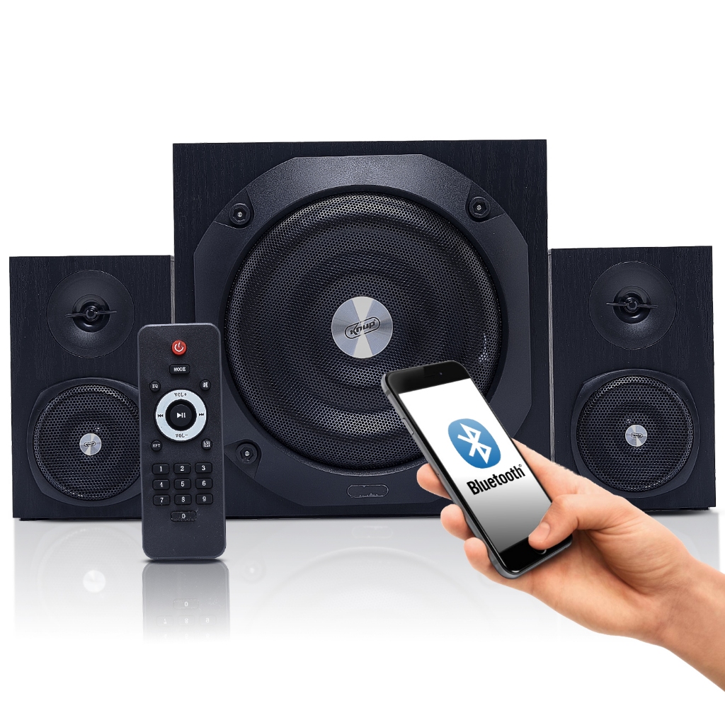 Home Theater Bluetooth Knup Com Subwoofer 2.1 Soundbar Potente Caixa De Som Para Smart Tv Celular Pc