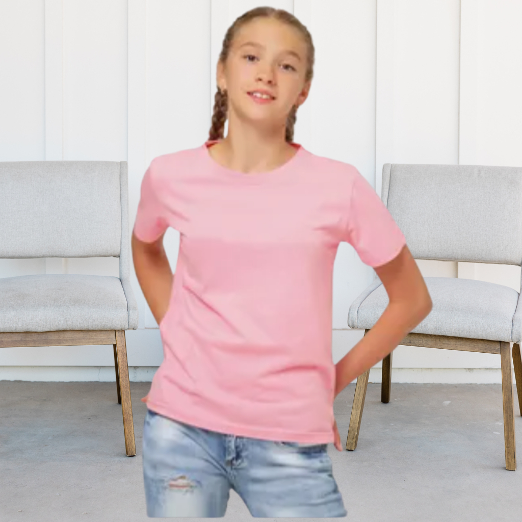 Camiseta Infantil Kit 5 peças Malha Fria Blusa PV Camiseta Criança para Menino e Menina Básica