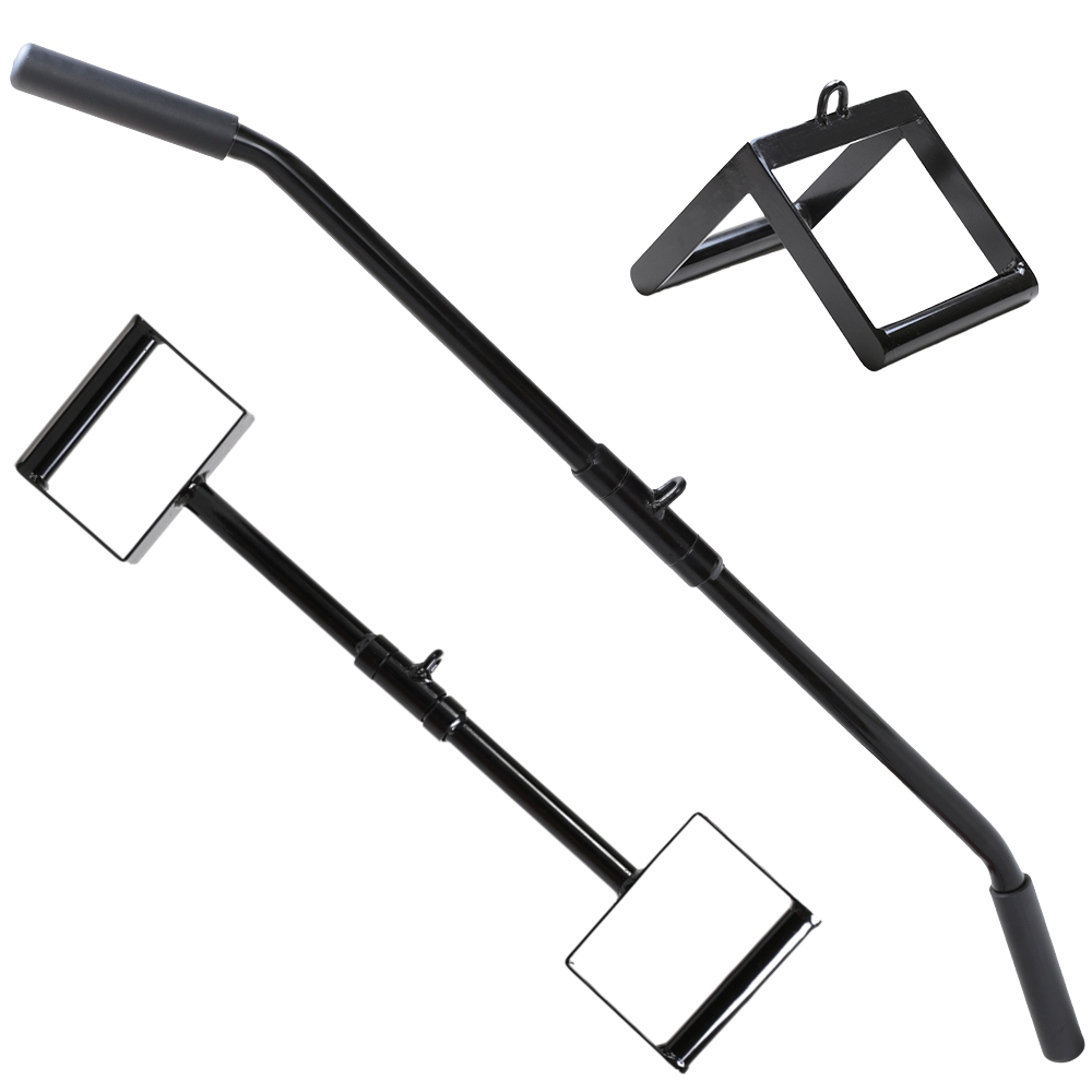 Kit Puxador Costas 1,20 +Puxador Neutro c/Giro + Triângulo Crossover Musculação Treino em Oferta na Shopee