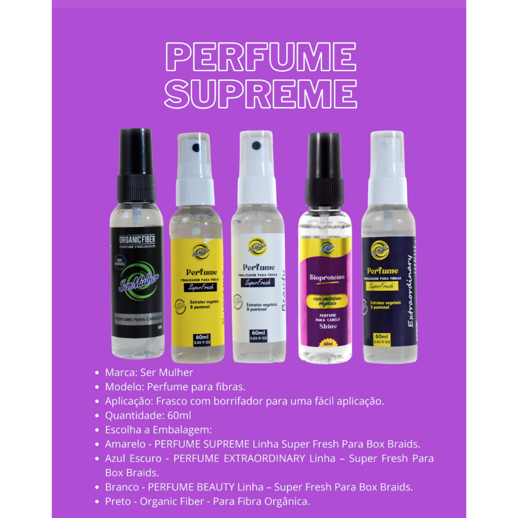 Perfume Ser Mulher P/cabelos Biovegetal E Organico em Oferta na Shopee