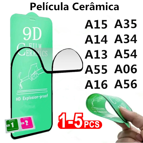 Película Cerâmica Samsung (A15 A14 A13 A55 A16 A35 A34 A54 A06 A56)Cobre toda a tela 100%