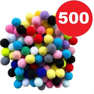 Kit 500 Mini Pompons Coloridos 14mm – Ideal para Artesanato, Festas, Artes, Apliques e Laços em Oferta na Shopee