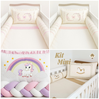 Kit Mini Berço Lepetit Veneza Menina Bordado 100% Algodão lençol Elástico Mosquiteiro Menino Luxo em Oferta na Shopee